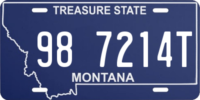 MT license plate 987214T