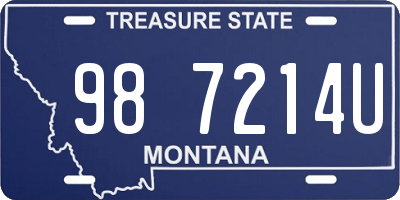 MT license plate 987214U