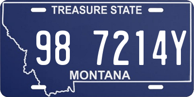 MT license plate 987214Y