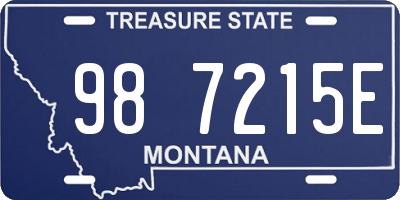 MT license plate 987215E