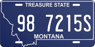 MT license plate 987215S