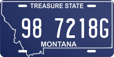 MT license plate 987218G