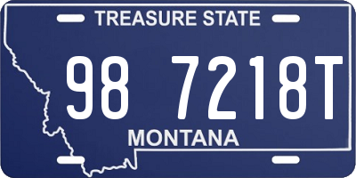 MT license plate 987218T