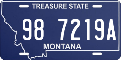 MT license plate 987219A