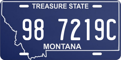 MT license plate 987219C