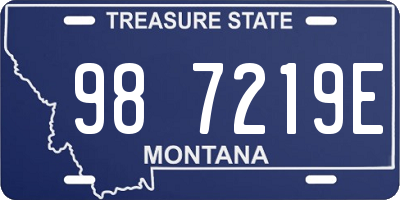 MT license plate 987219E