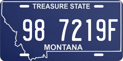 MT license plate 987219F