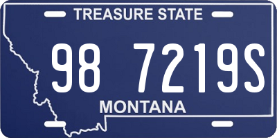 MT license plate 987219S