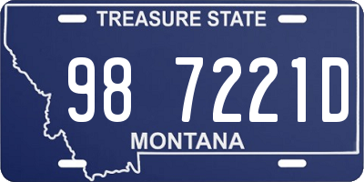 MT license plate 987221D