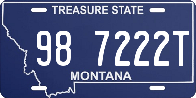 MT license plate 987222T