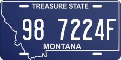 MT license plate 987224F