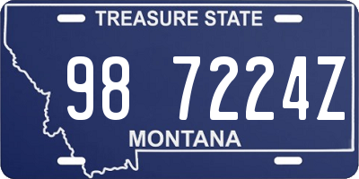 MT license plate 987224Z