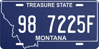 MT license plate 987225F
