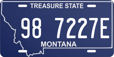 MT license plate 987227E