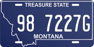 MT license plate 987227G