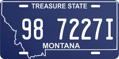 MT license plate 987227I