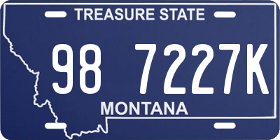MT license plate 987227K