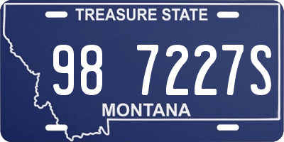 MT license plate 987227S
