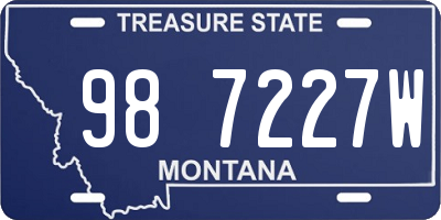 MT license plate 987227W
