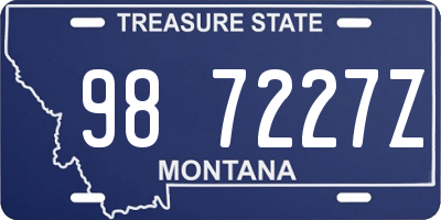 MT license plate 987227Z