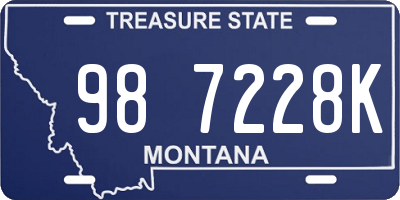 MT license plate 987228K