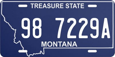 MT license plate 987229A