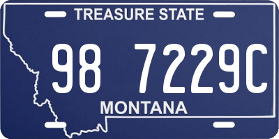 MT license plate 987229C