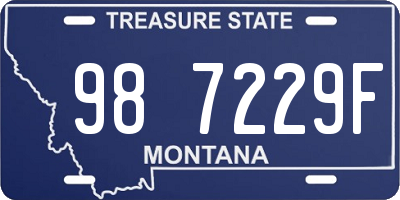 MT license plate 987229F