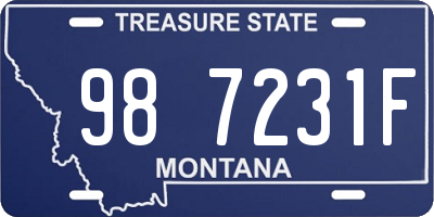 MT license plate 987231F