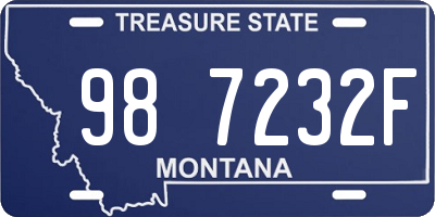 MT license plate 987232F