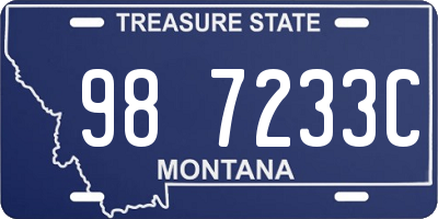 MT license plate 987233C