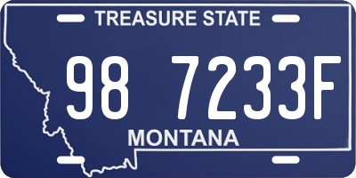 MT license plate 987233F