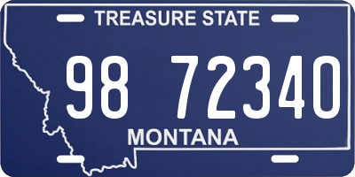 MT license plate 987234O
