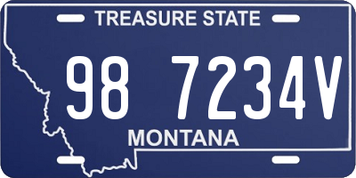 MT license plate 987234V