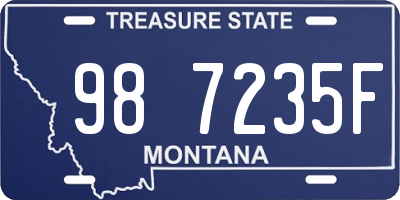 MT license plate 987235F