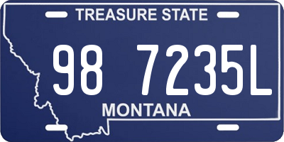 MT license plate 987235L