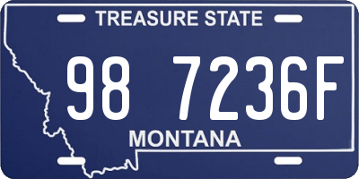 MT license plate 987236F