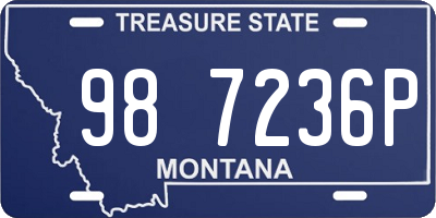 MT license plate 987236P