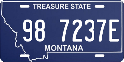 MT license plate 987237E