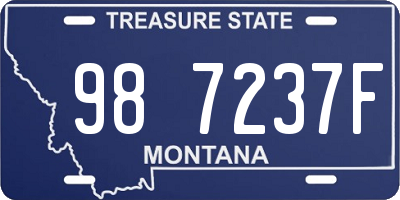 MT license plate 987237F