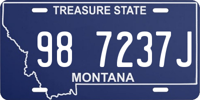 MT license plate 987237J