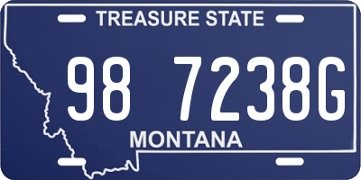 MT license plate 987238G