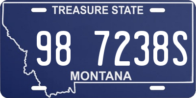 MT license plate 987238S