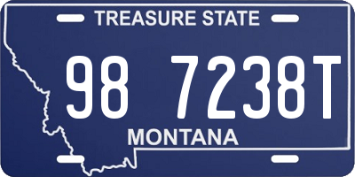 MT license plate 987238T