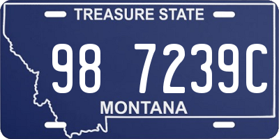 MT license plate 987239C