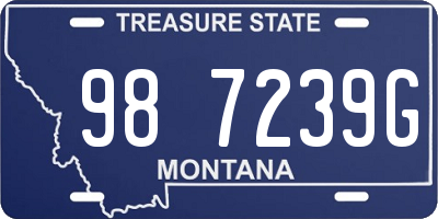 MT license plate 987239G