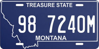 MT license plate 987240M