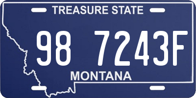 MT license plate 987243F