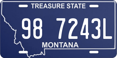 MT license plate 987243L