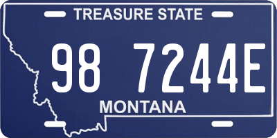 MT license plate 987244E